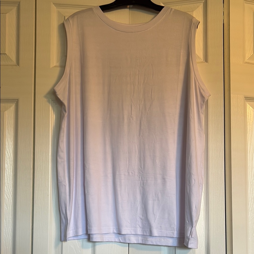 Sleeveless White Women's Top